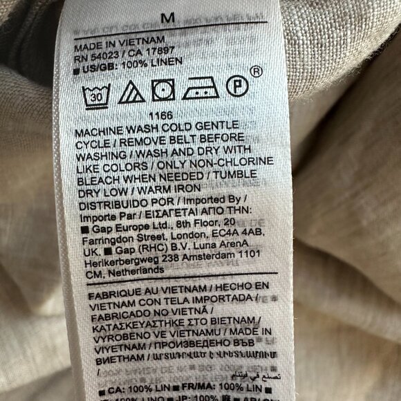 NWT Banana Republic Linen Kaftan Dress in Natural - Picture 5 of 6